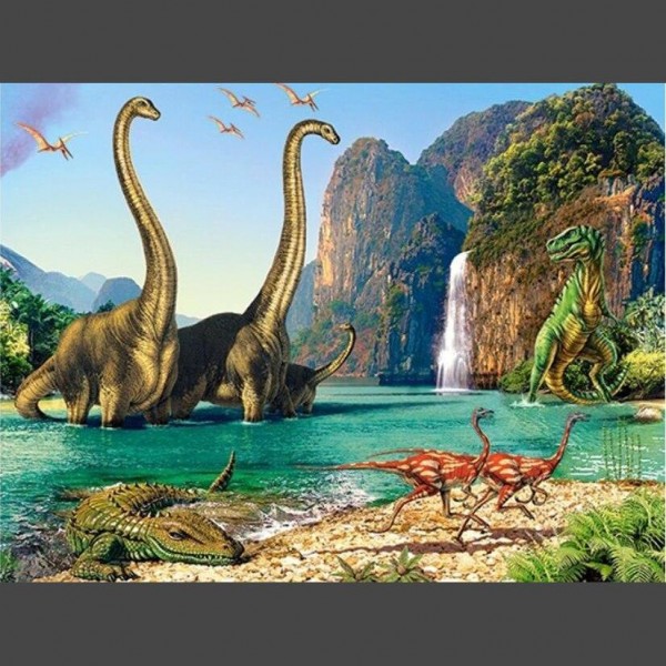 Dinosaurier 6 Diamond Painting Diamant Malerei