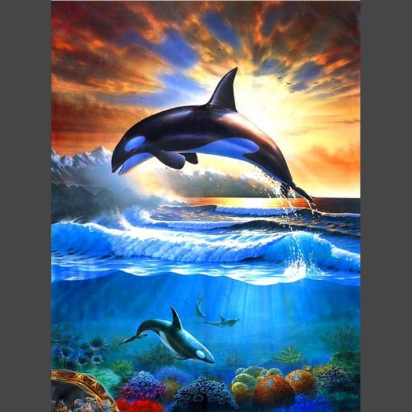 Delfine 10 Diamond Painting Diamant Malerei