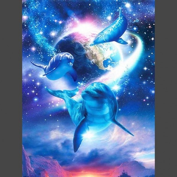 Delfine 8 Diamond Painting Diamant Malerei