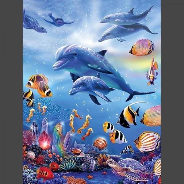 Delfine 6 Diamond Painting Diamant Malerei