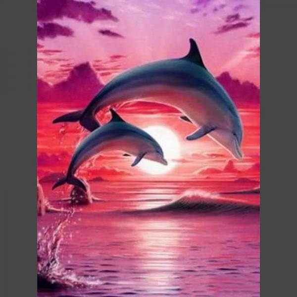 Delfine 5 Diamond Painting Diamant Malerei