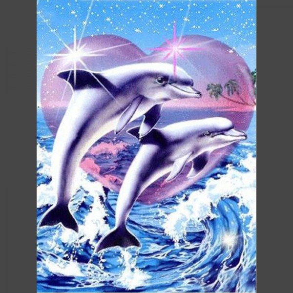 Delfine 1 Diamond Painting Diamant Malerei