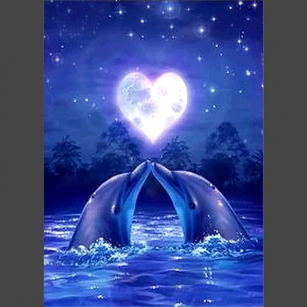 Delfine 2 Diamond Painting Diamant Malerei