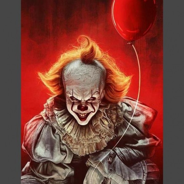 Clown mit Ballon Diamond Painting Diamant Malerei