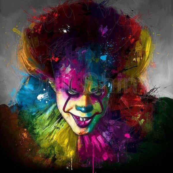 Farbiger Clown Diamond Painting Diamant Malerei