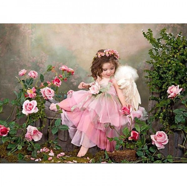 Mädchen in der Landschaft Diamond Painting Diamant Malerei