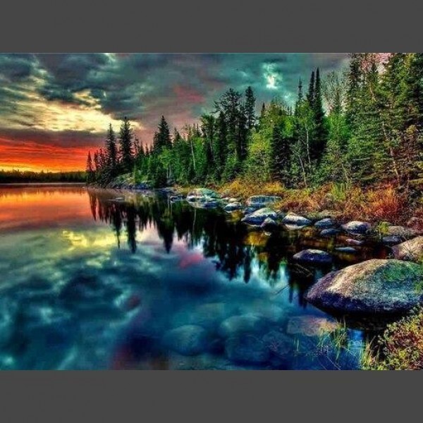 Landschaft 6 Diamond Painting Diamant Malerei