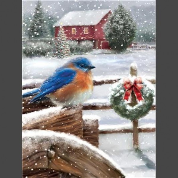 Vogel Schnee 6 Diamond Painting Diamant Malerei