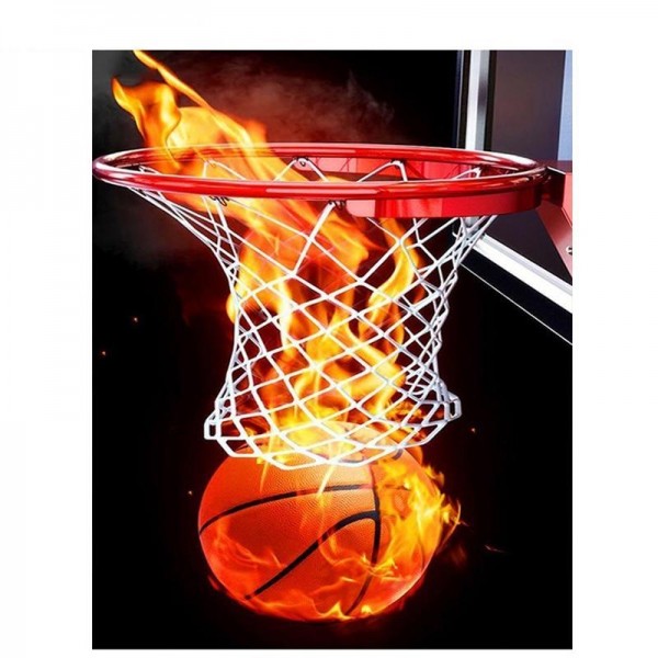 Brennender Basketball Diamond Painting Diamant Malerei