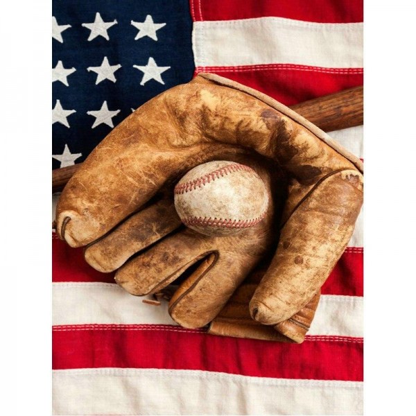 USA Flagge Baseball Diamond Painting Diamant Malerei