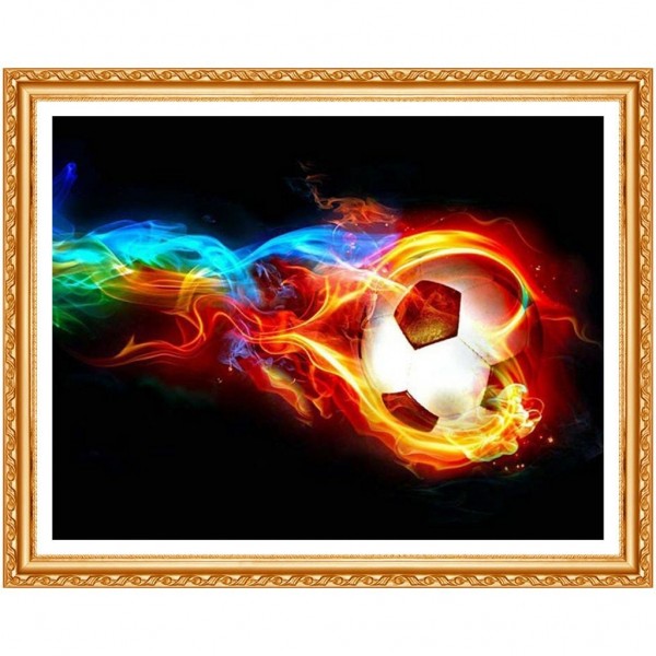Glühender Fussball Diamond Painting Diamant Malerei
