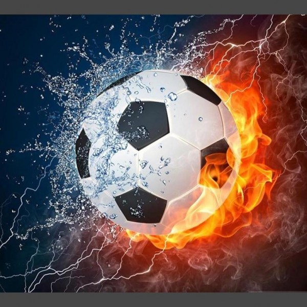 Fussball unter Strom Diamond Painting Diamant Malerei