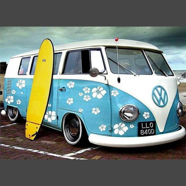 VW Bulli 4 Diamond Painting Diamant Malerei