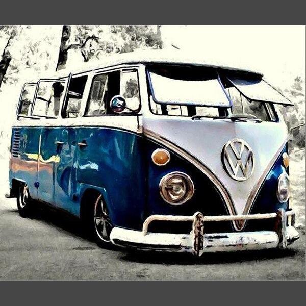 VW Bulli 10 Diamond Painting Diamant Malerei