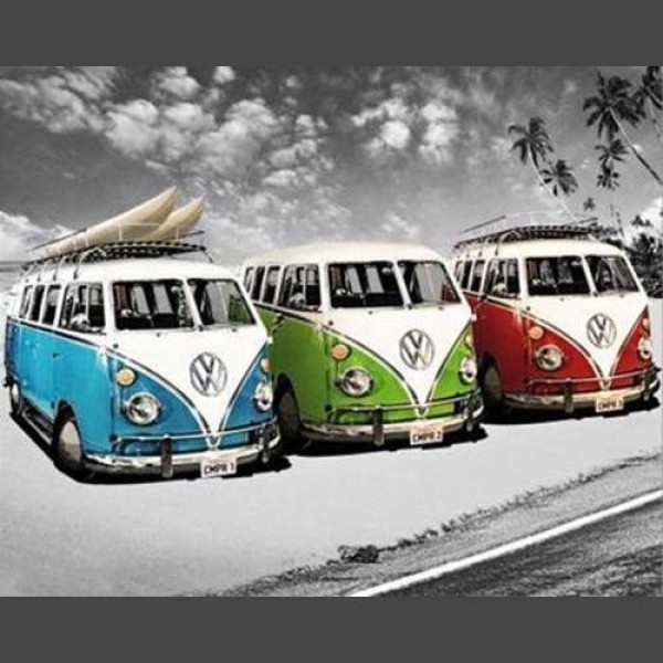 VW Bulli 9 Diamond Painting Diamant Malerei