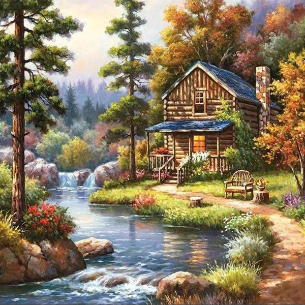 Landschaft 23 Diamond Painting Diamant Malerei
